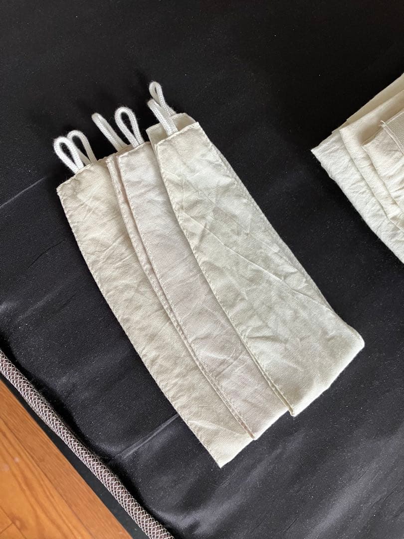 無印良品　綿洗いざらし生地　カーテン 3枚セット