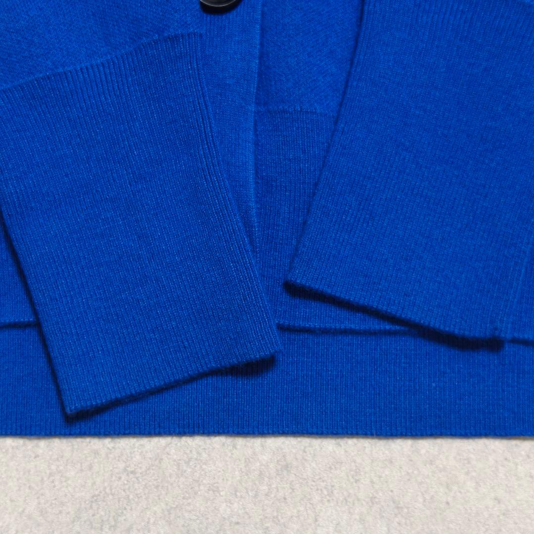 Spick & Spanダブルジャガードビッグカーディガン ブルー