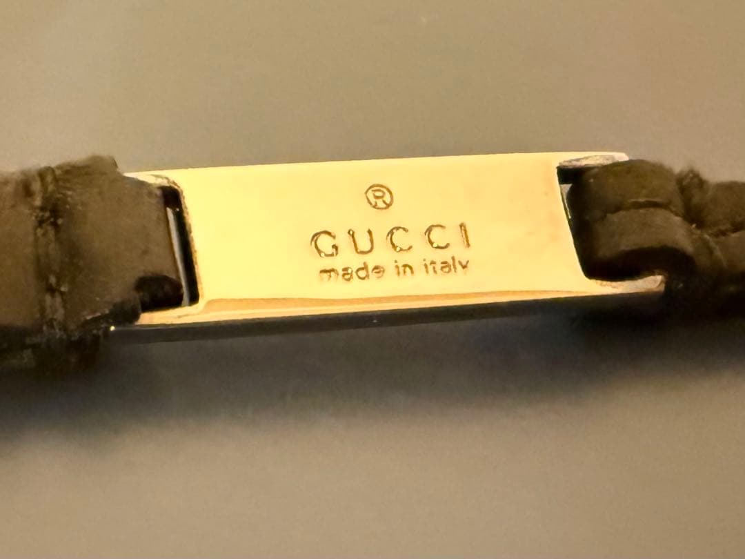 GUCCI グッチ 携帯ストラップ ブラックレザー 未使用