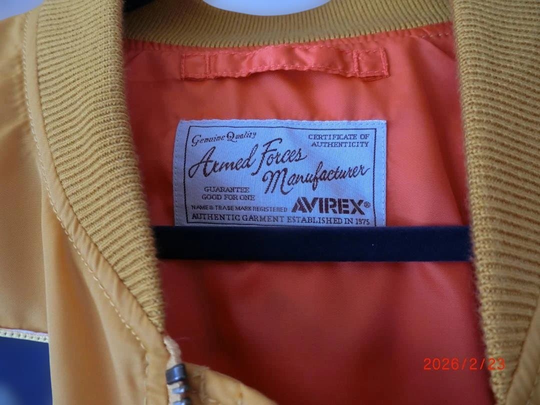 最終値下げ価格新品未使用AVIREX イエロー MA-1 フライトジャケット