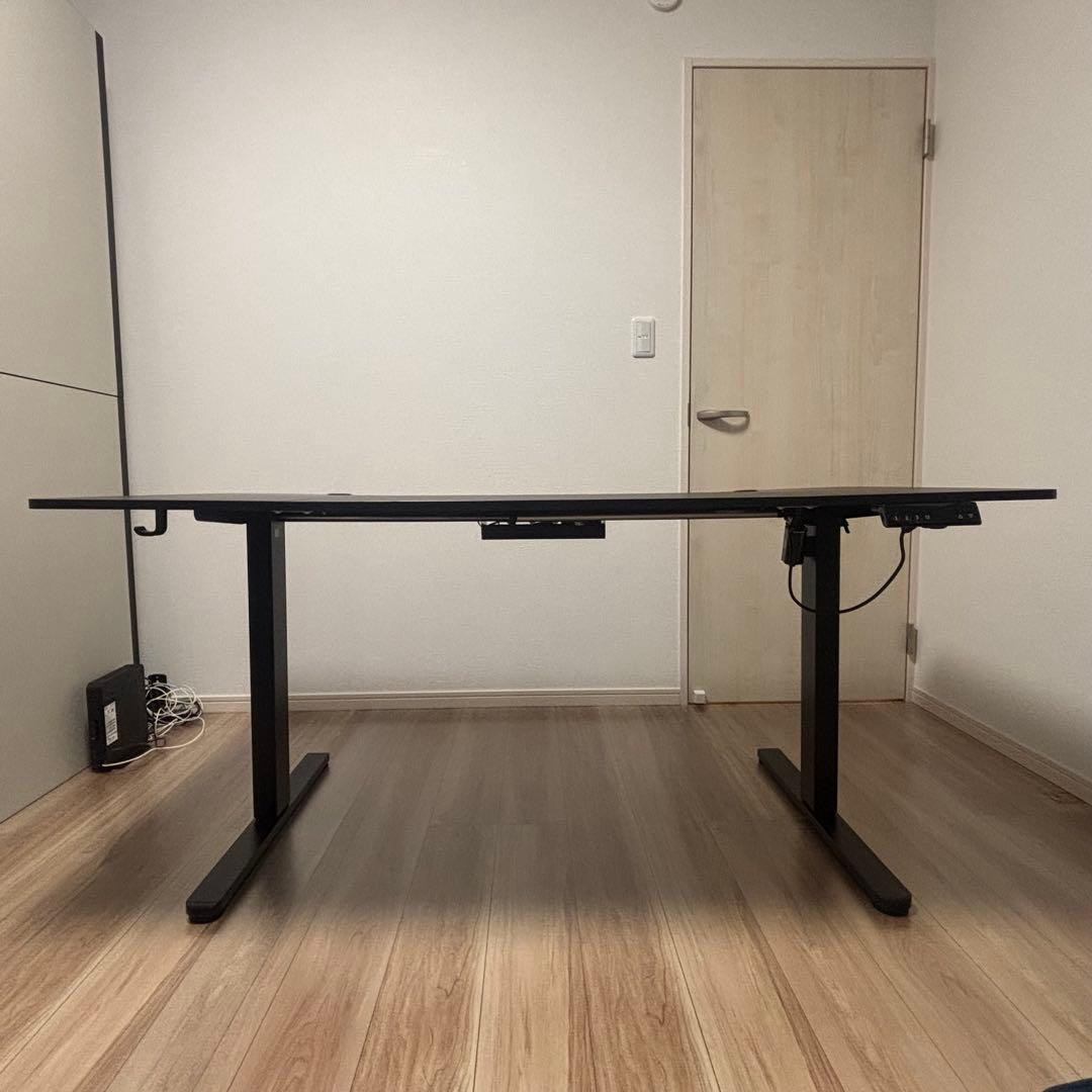 電動昇降デスク幅160cm奥行80cm高さ72cm-118cm1ヶ月使用美品訳有
