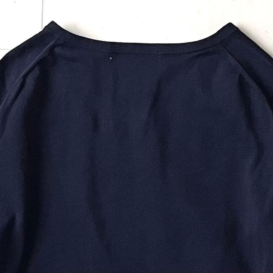 美品♪23区 コットンニットアンサンブル 46 大きいサイズ 3L相当 金ボタン