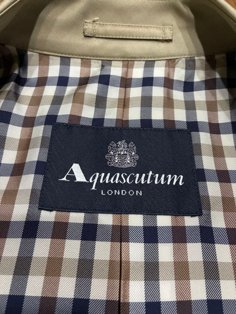 Aquascutum London ベージュコート　ベルト無し