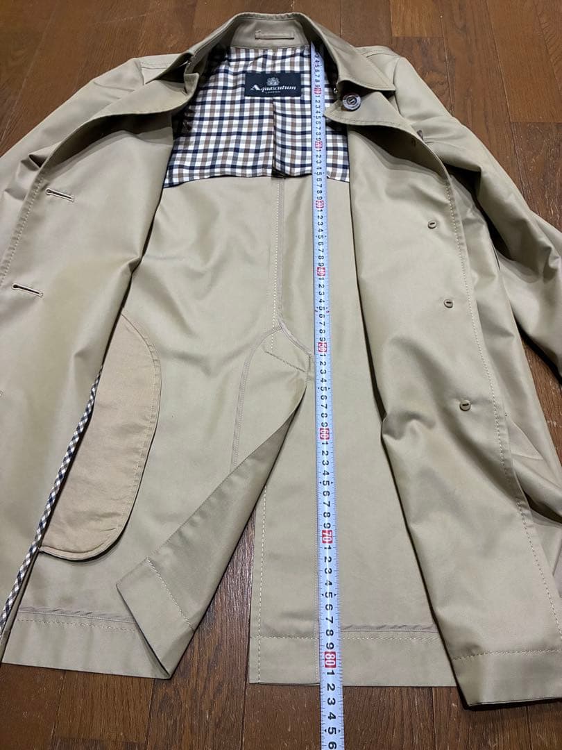 Aquascutum London ベージュコート　ベルト無し