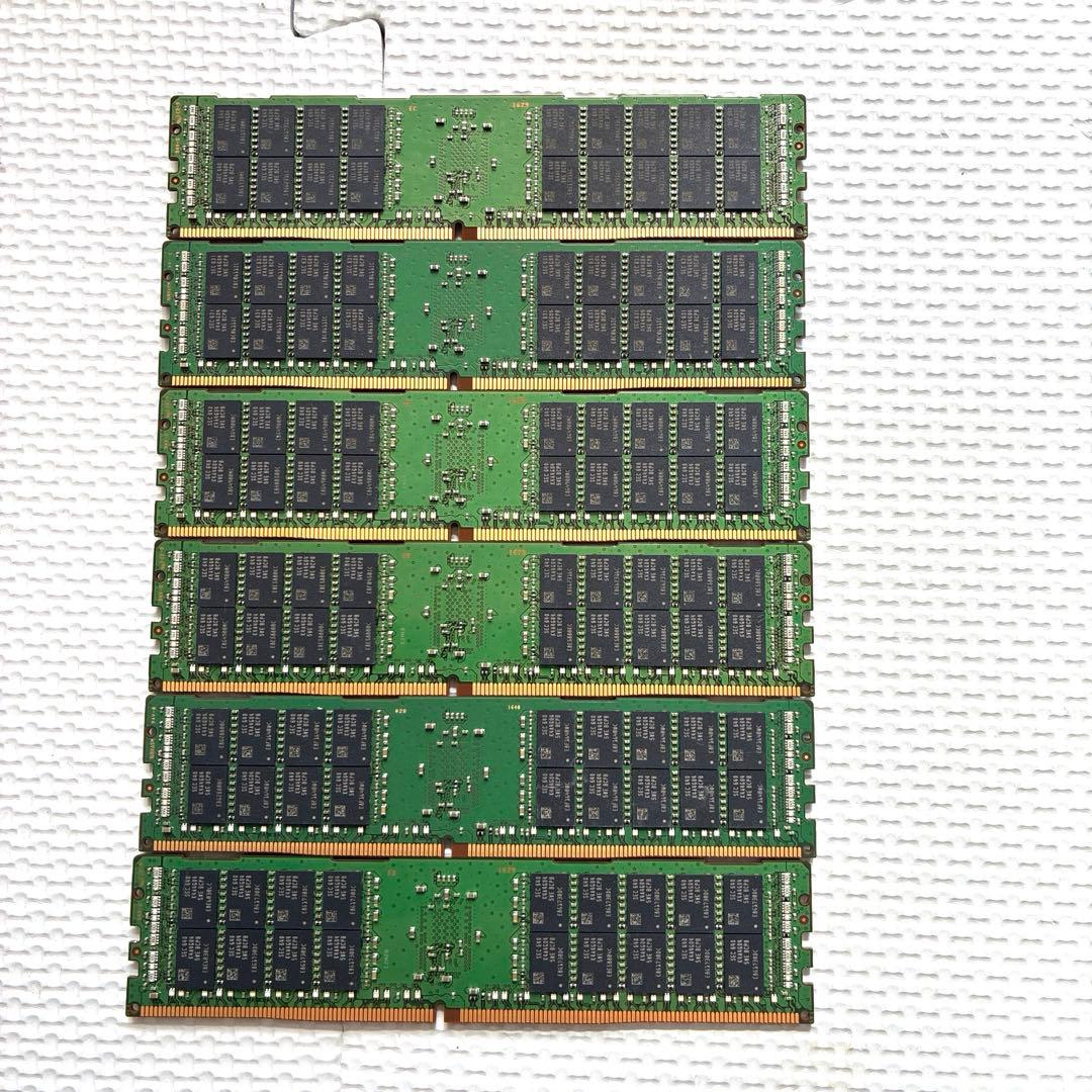 SAMSUNG製サーバ用メモリDDR4 16GB 6枚同梱　#J