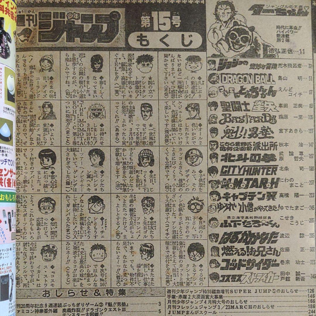 貴重！当時物！週刊少年ジャンプ1988年　新連載！ジャングルの王者ターちゃん