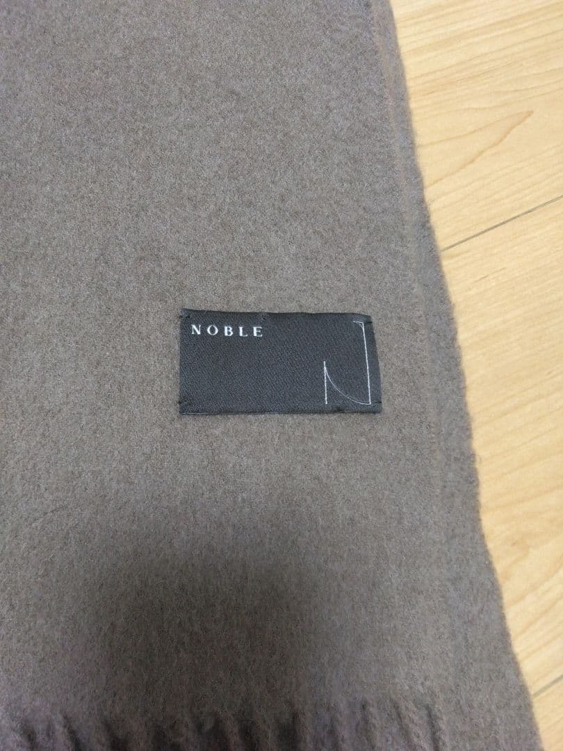 お値下げNobleノーブルオリジナルカシミヤストール◆ブラウン