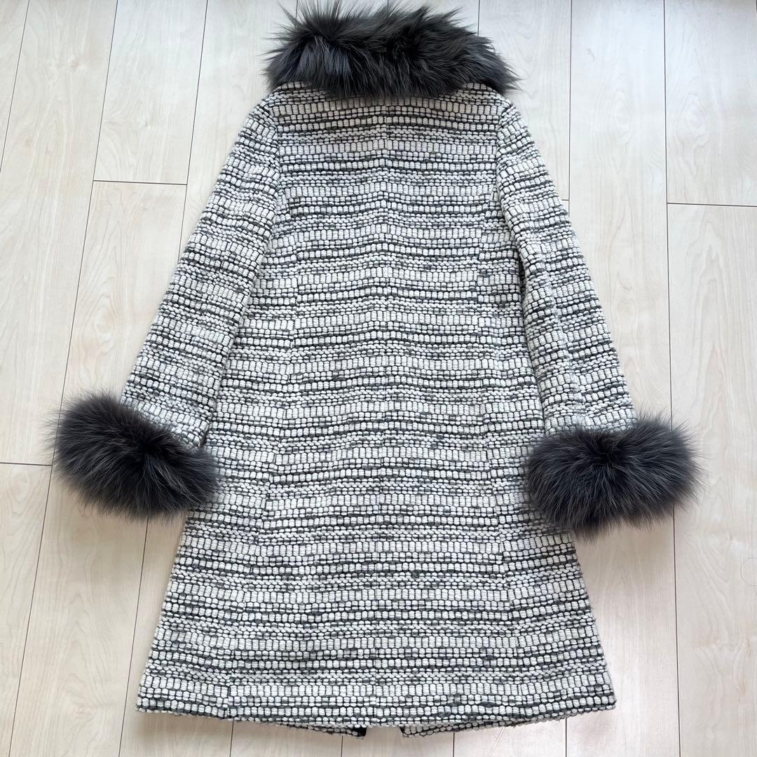 PINORE ピノーレ シルバーフォックス ロングコート 38