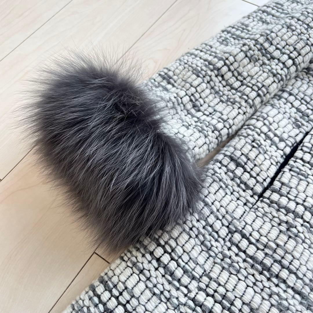PINORE ピノーレ シルバーフォックス ロングコート 38