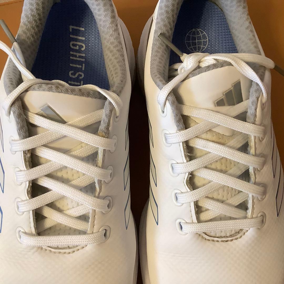 アディダス　adidas ZG23 紐　24㎝　ホワイト白　シルバー　ブルー