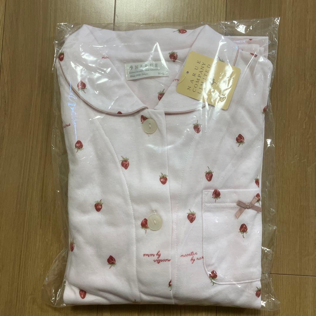 【新品】　ナルエー　パジャマ　3点セット　いちご柄　　もこもこ　ピンク系