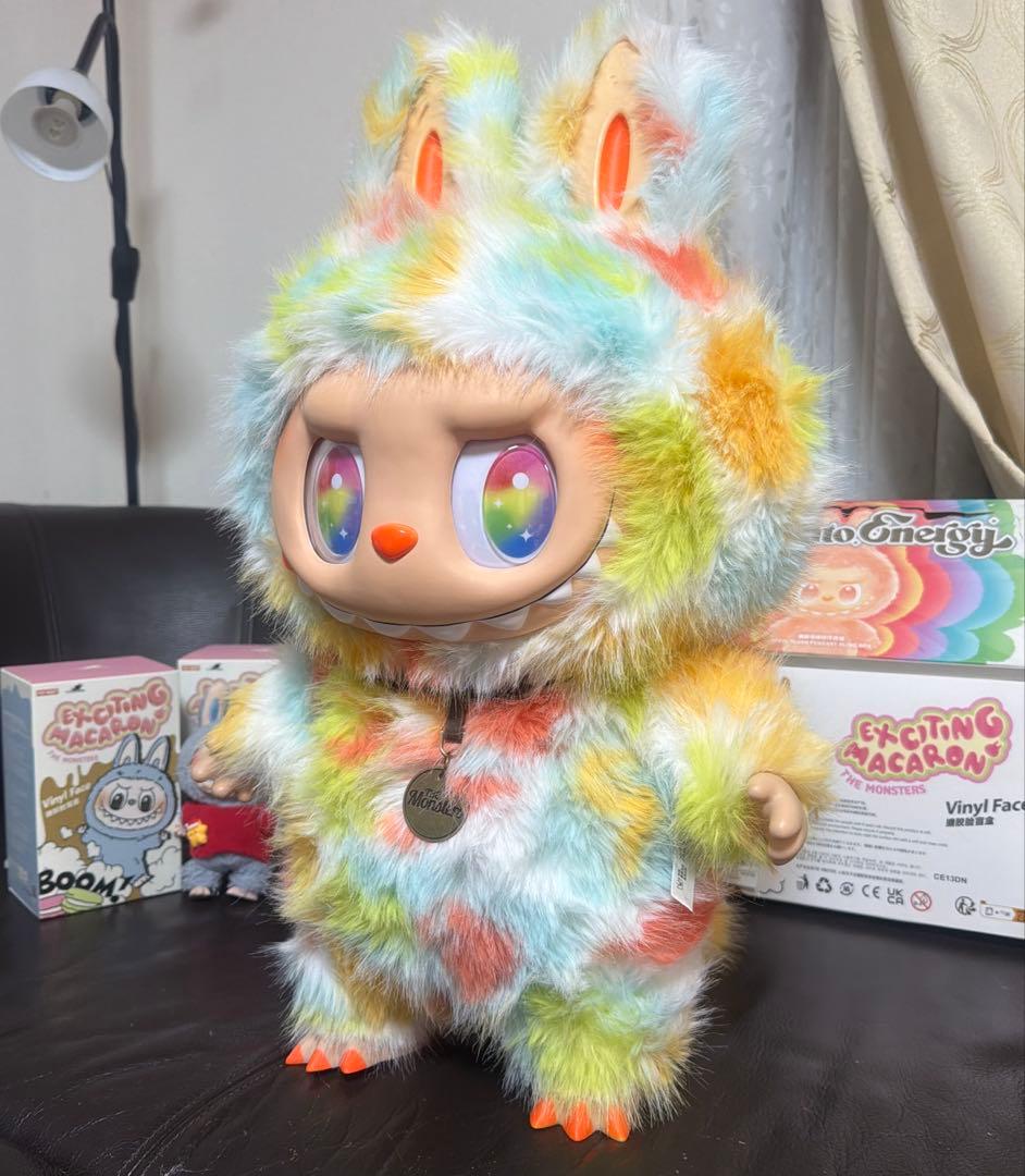超特大60cmマカロンジモモ 夢色ふわもこ オレンジびれ スペシャルオーダー