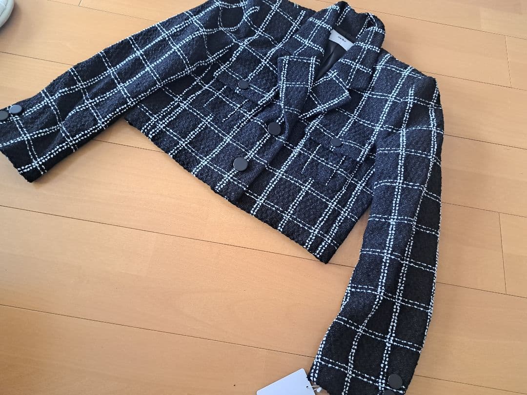 Sheller　シェリエ　5th check tweed jacket