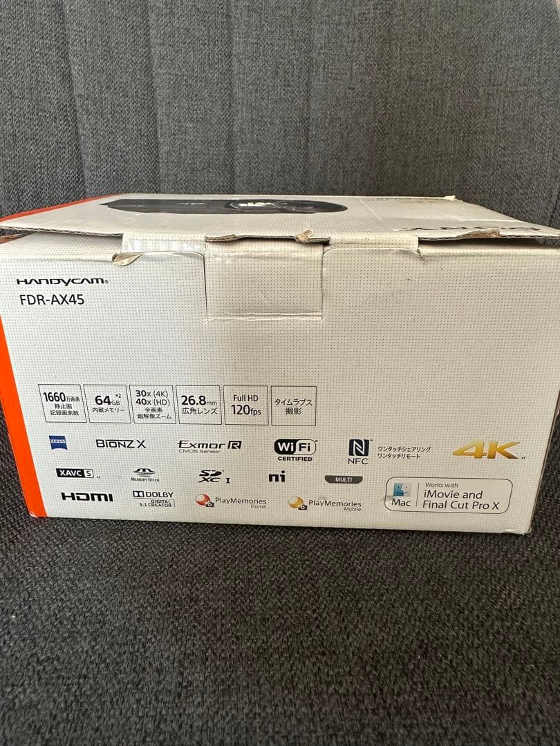 美品 SONY FDR-AX45 4K ハンディカム