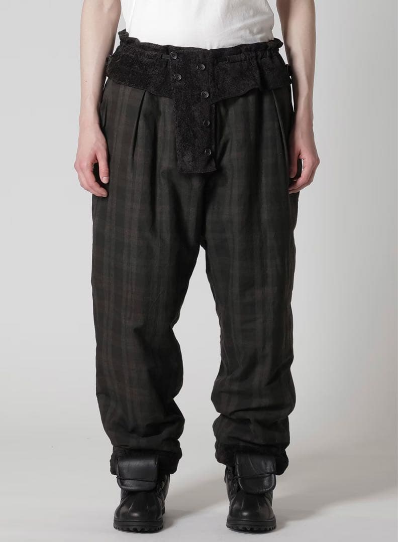新品未使用Yohji Yamamoto 25aw Look4 麻ベルベットパンツ