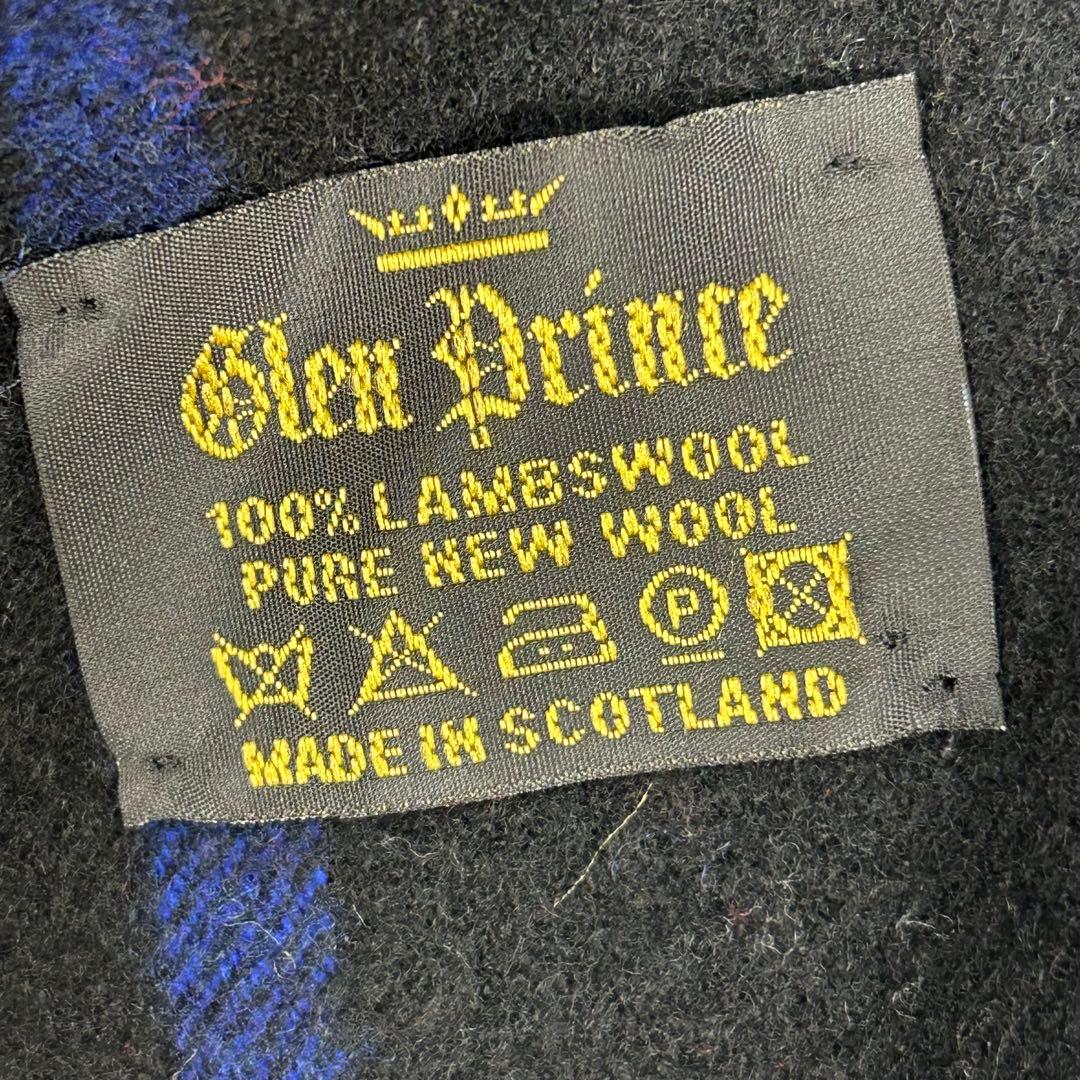GLEN PRINCE グレンプリンス　ラムウール大判チェックストール　冬
