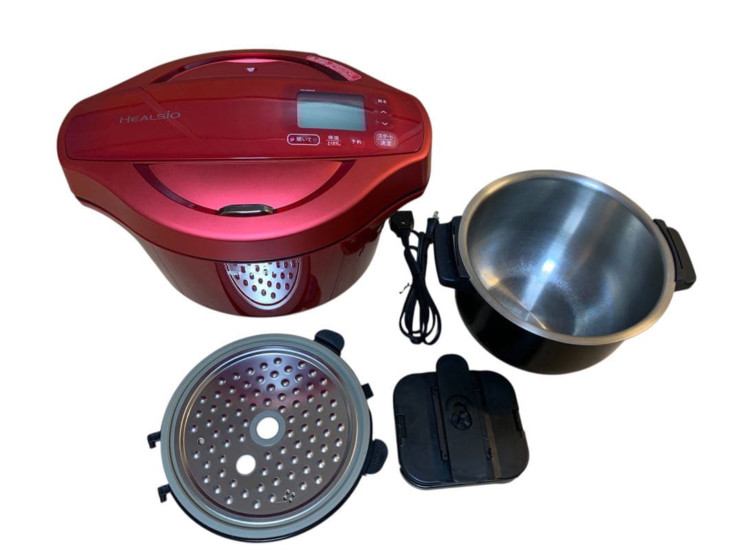 【印刷版取説付】SHARP ホットクック KN-HW24E-R 2.4L レッド