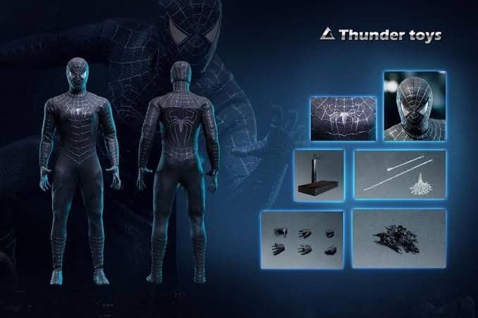 ジ*ノ様 ブラック スーツ スパイダーマン Thunder toys