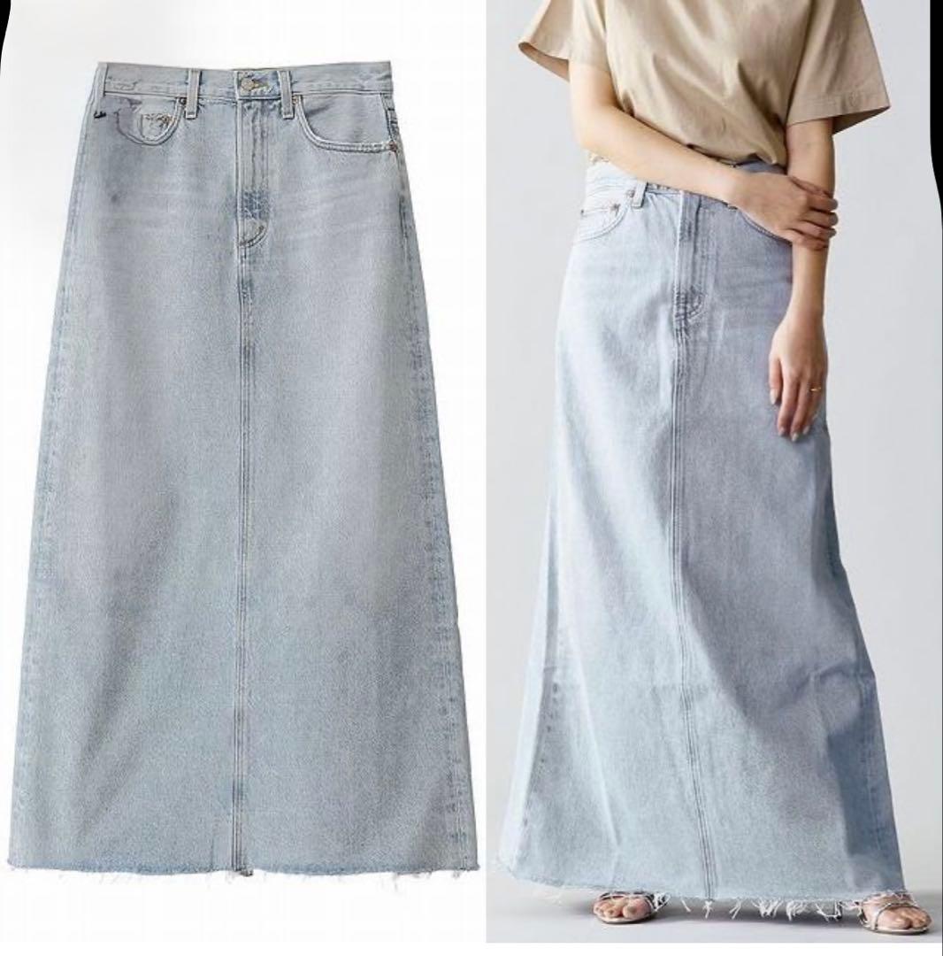 値下げ AGOLDEエーゴールドイーHILLASKIRT デニムスカート 25
