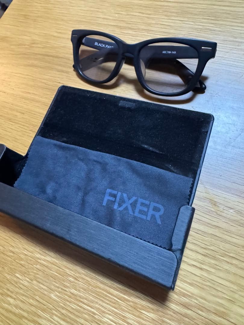 FIXER ブラックパンサー サングラス メンズ マットブラック×ライトグレー