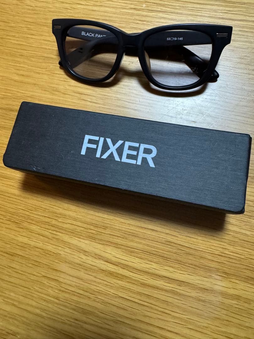 FIXER ブラックパンサー サングラス メンズ マットブラック×ライトグレー