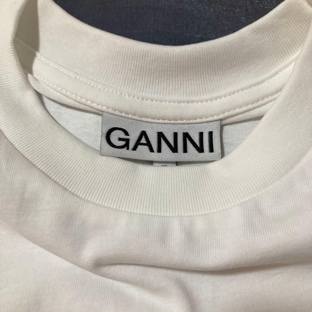 GANNI ホワイト Tシャツ ライオン