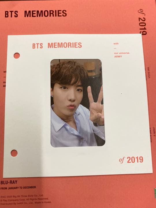 【公式】BTS 2019 Memories ホソク J-hope　トレカ写真6枚