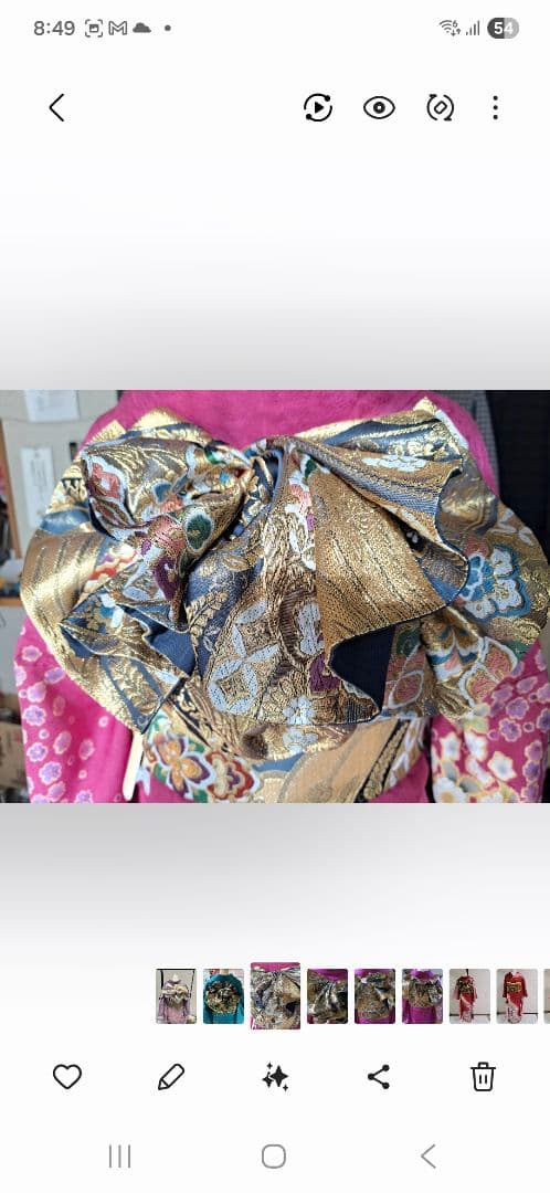 綺麗な状態のピンク 花柄 振袖 シルク 帯、長襦袢、帯揚げなど小物セット