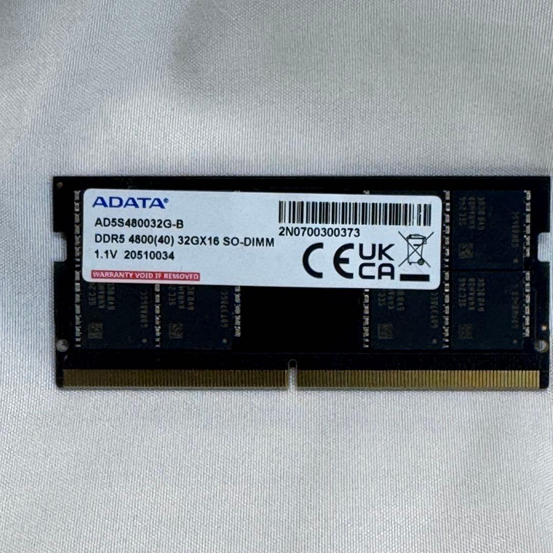 メモリー ADATA DDR5-4800 SODIMM 32GB