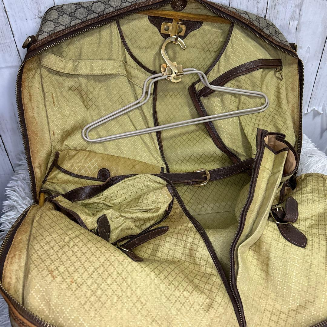 GUCCI GGスプリーム ガーメントバッグ　ボストンバッグ　オールドグッチ