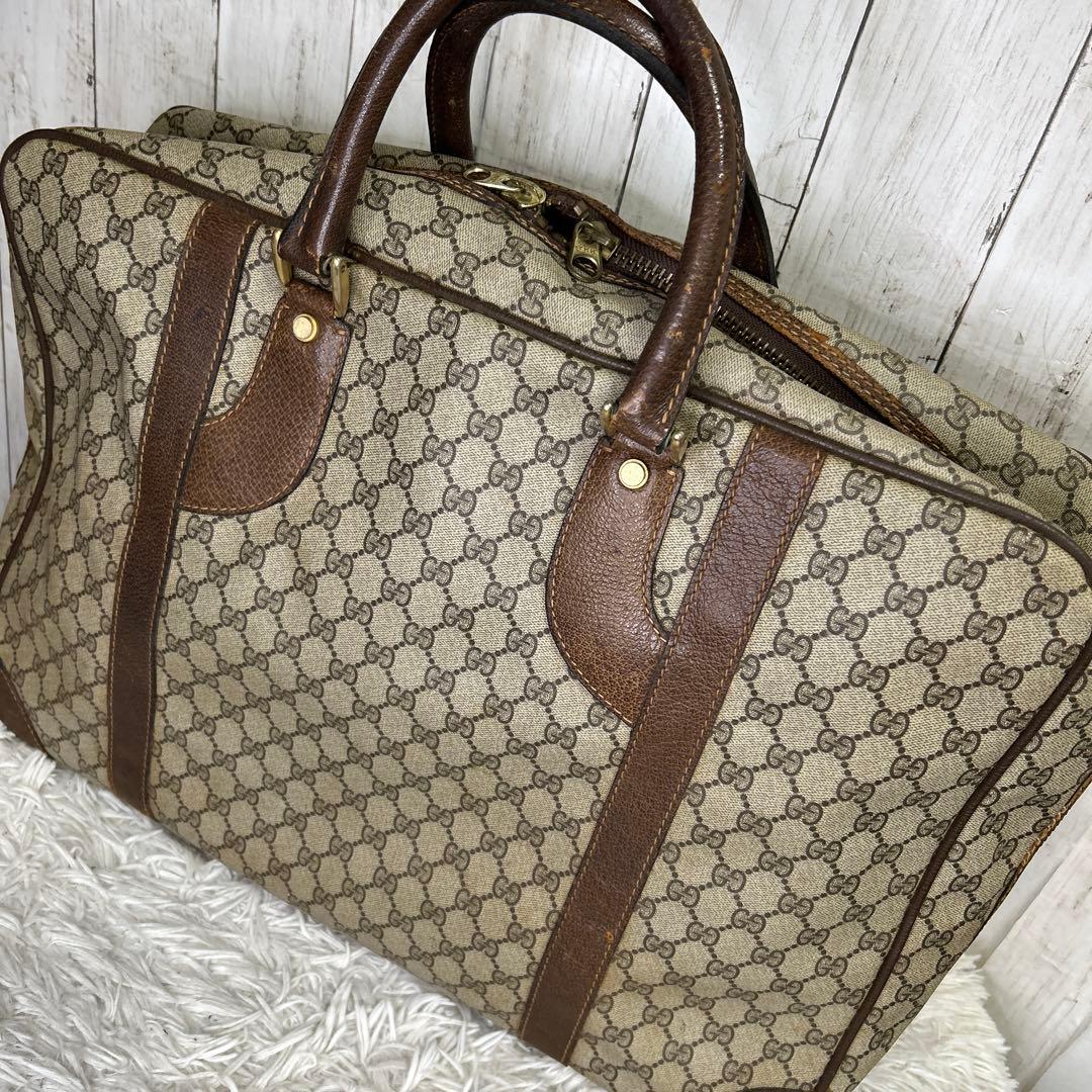 GUCCI GGスプリーム ガーメントバッグ　ボストンバッグ　オールドグッチ