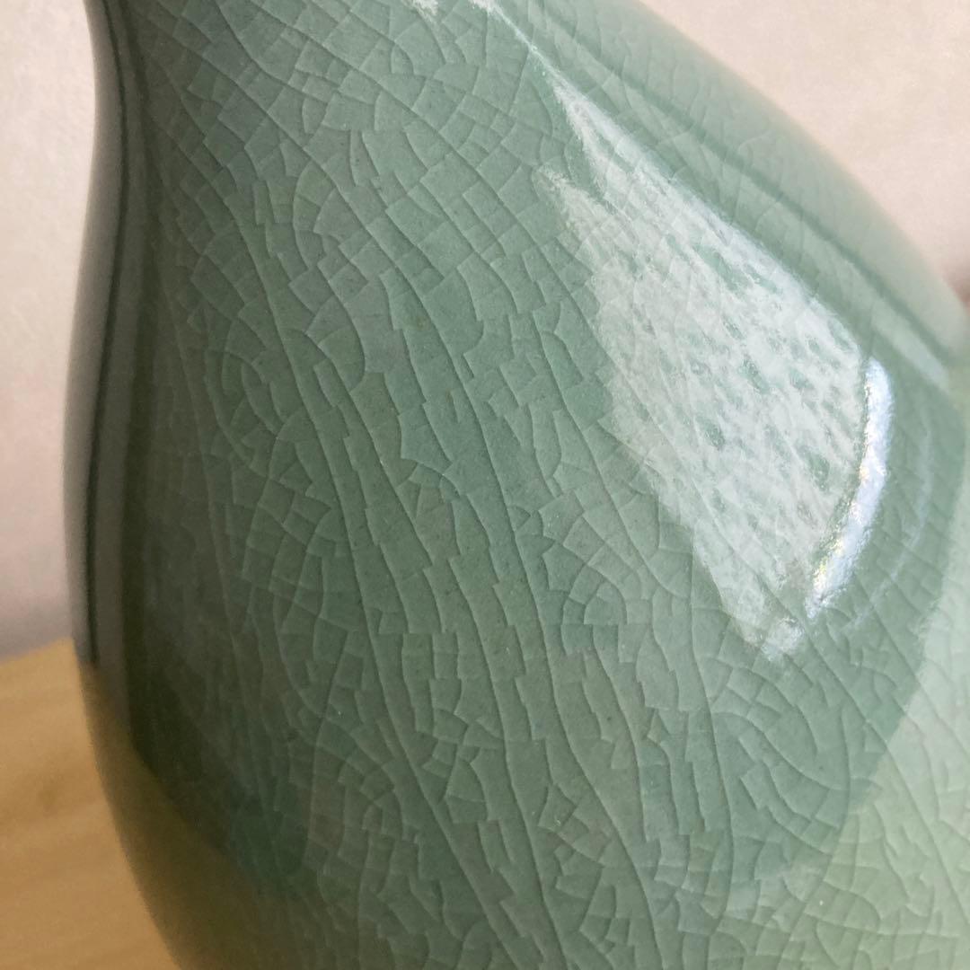 高麗　青磁　瓢形花入