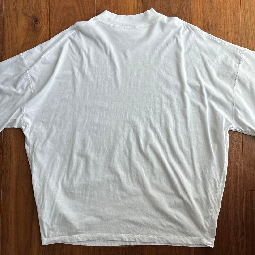 ジルサンダー モックネックTシャツ　ホワイト　サイズM