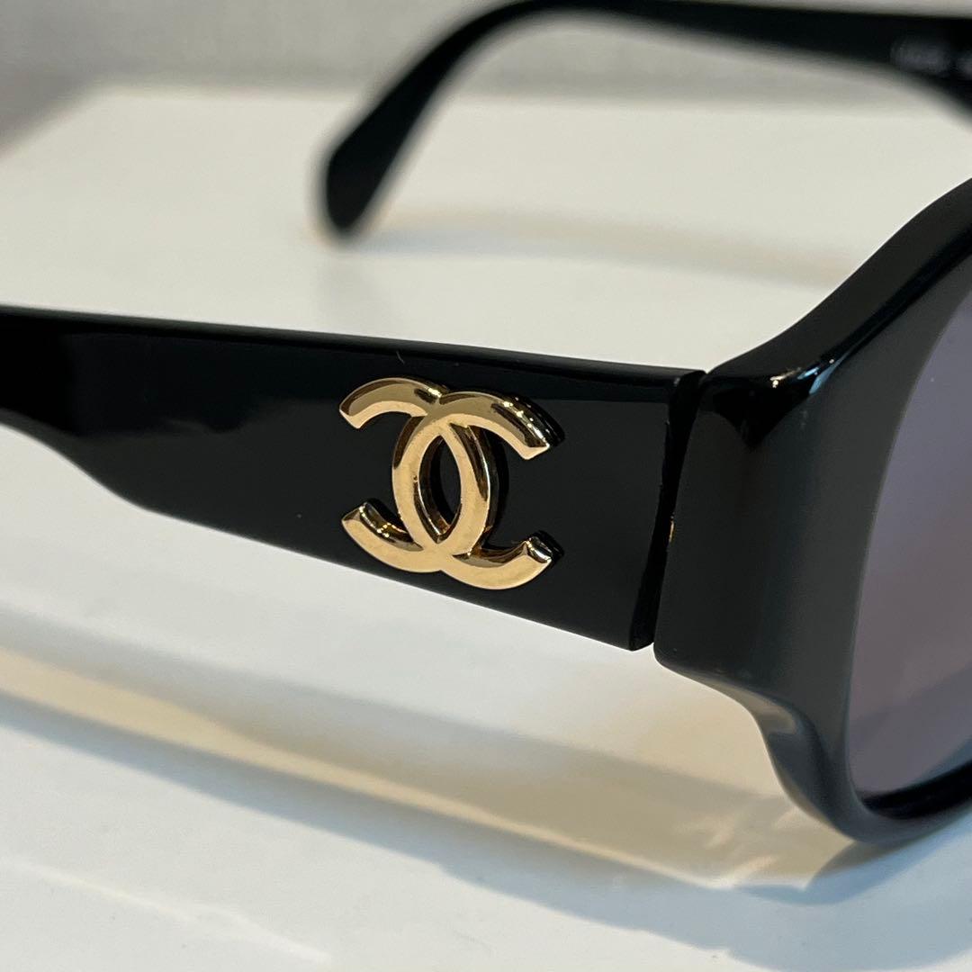 シャネル CHANEL ココマーク サングラス 金ロゴ ブラック CC