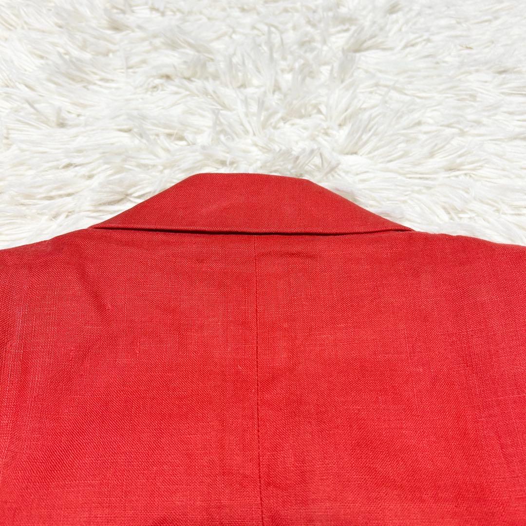 YVES SAINT LAURENT リネン ダブルブレスト ショートジャケット
