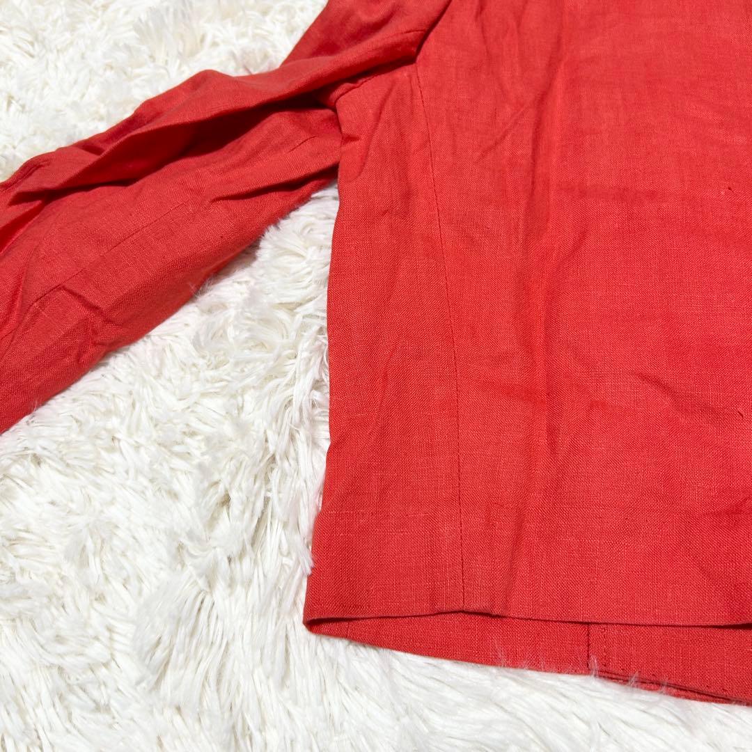 YVES SAINT LAURENT リネン ダブルブレスト ショートジャケット