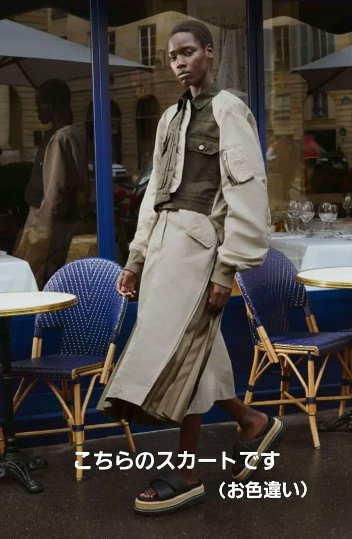 sacai 22SS 新品 Nylon Twill Mix Skirt