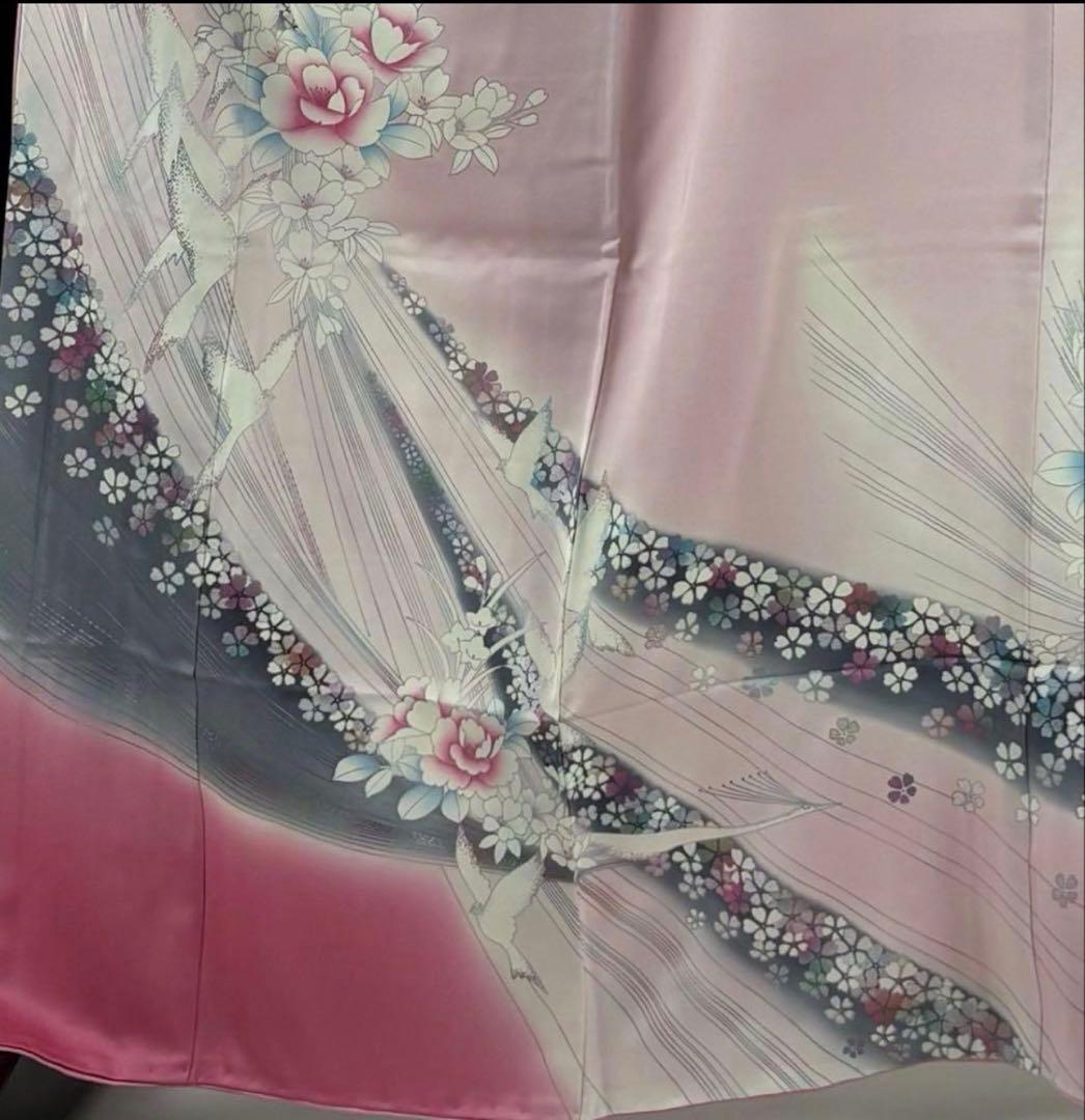 振袖 フルセット ピンク 花柄 シルバー帯 成人式 前撮り