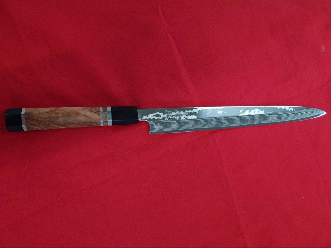 最終値下げ中! 和包丁 ダマスカス 柳刃包丁 刃渡り30cm