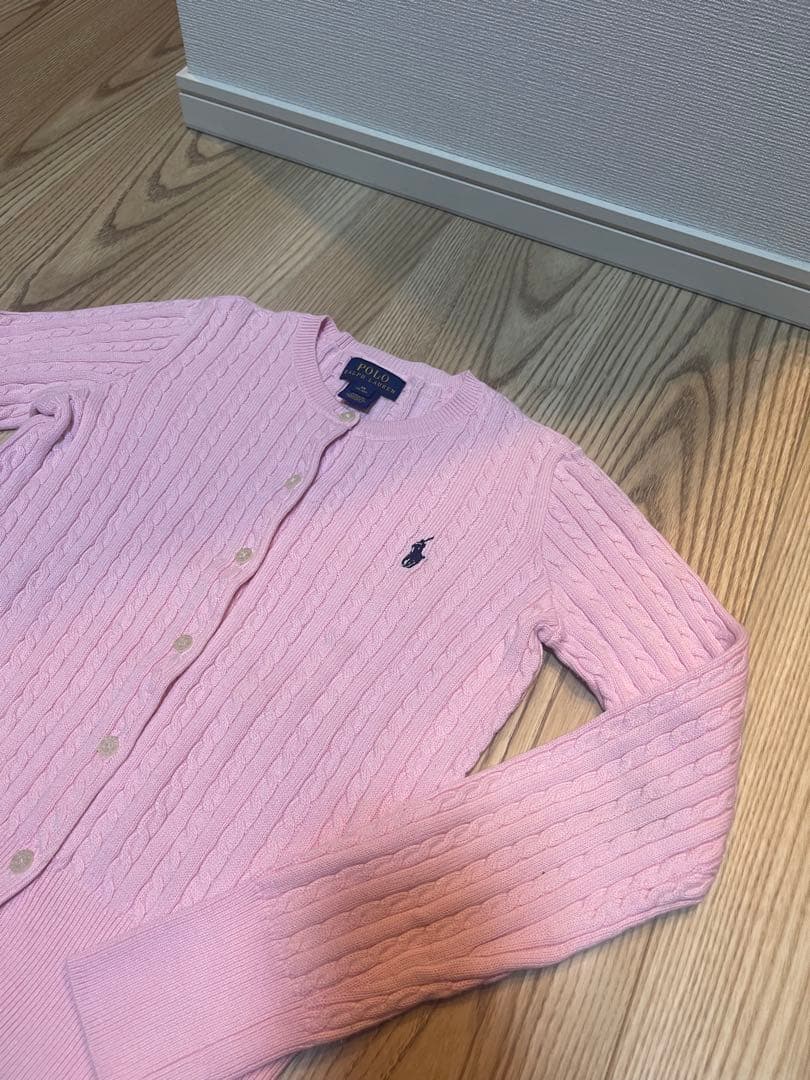 Ralph Lauren ラルフローレン　ピンク カーディガン　春カラー　XS