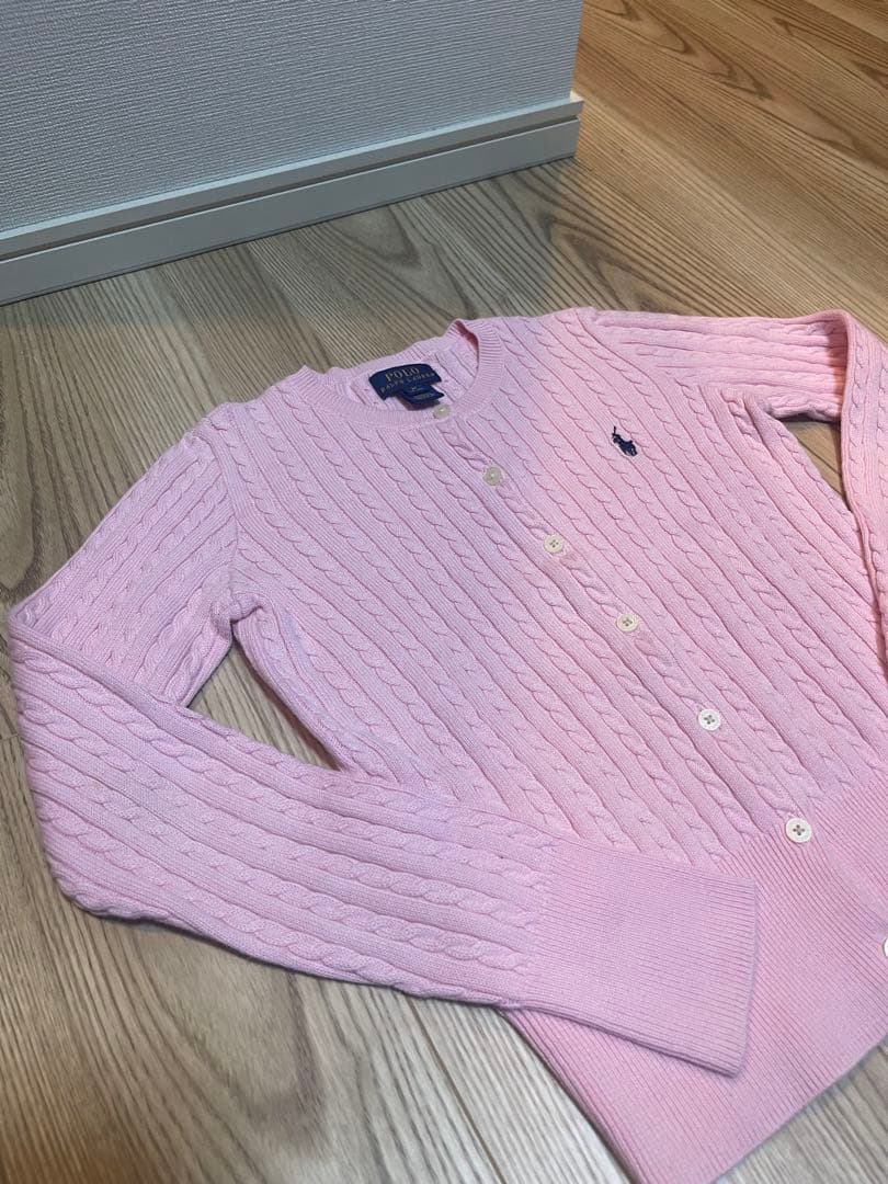 Ralph Lauren ラルフローレン　ピンク カーディガン　春カラー　XS