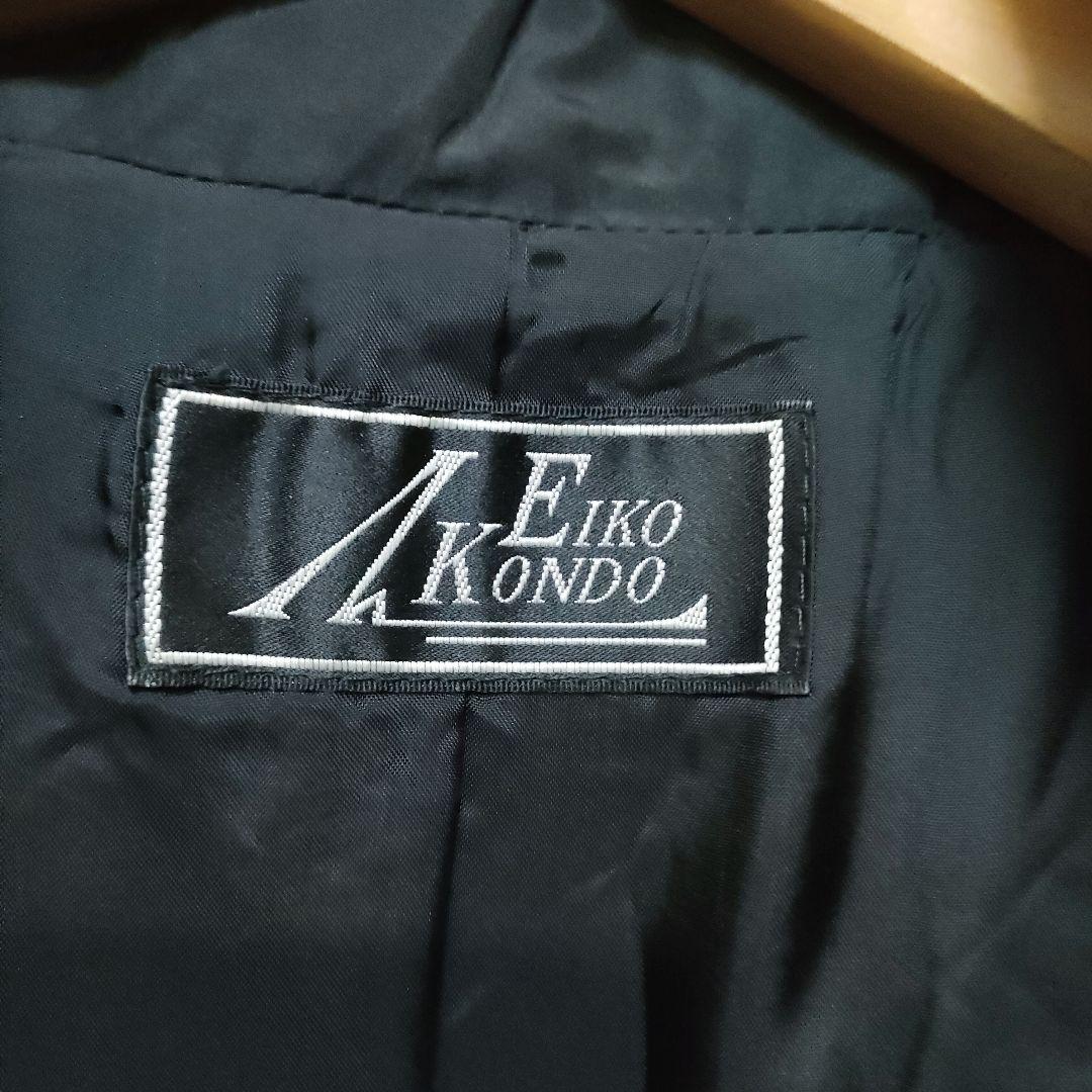 【美品】EIKO KONDO エイココンドウ ドット柄 フリルデザイン コート