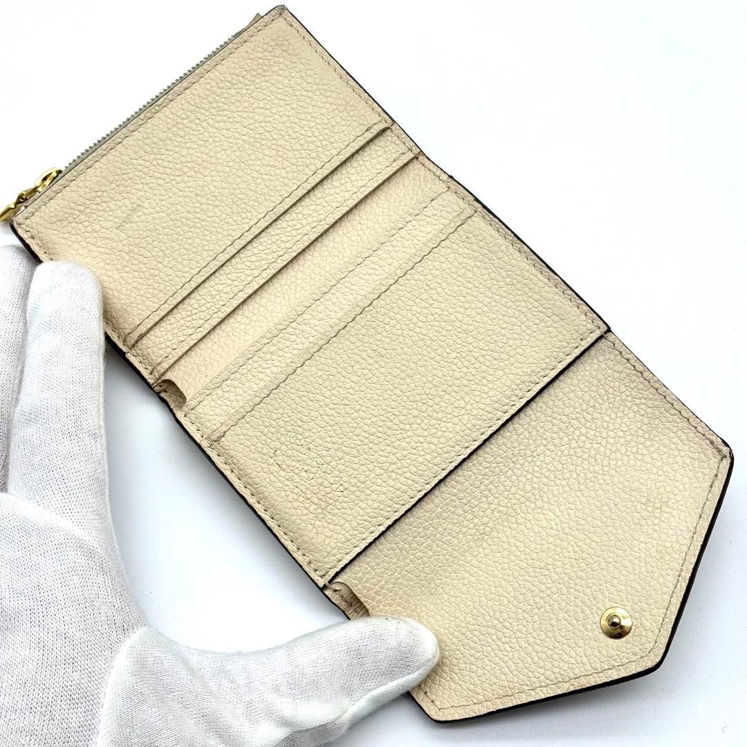 【新型美品】ルイヴィトン モノグラム ポルトフォイユ ゾエ パイソン 三つ折り