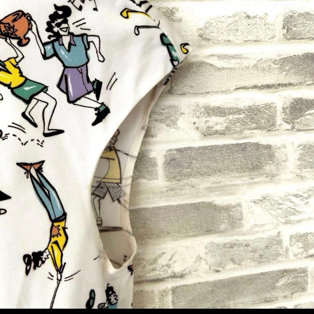PRADA プラダ ワンピース 38 希少デザイン アート柄 イラストプリント