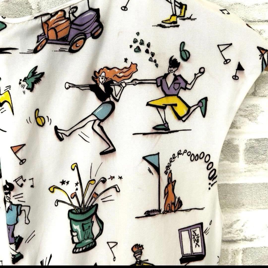 PRADA プラダ ワンピース 38 希少デザイン アート柄 イラストプリント