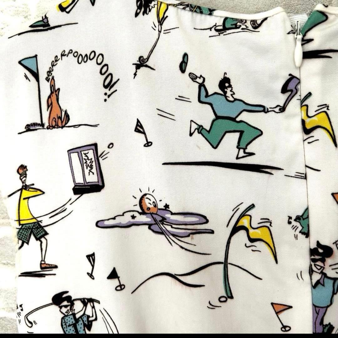 PRADA プラダ ワンピース 38 希少デザイン アート柄 イラストプリント