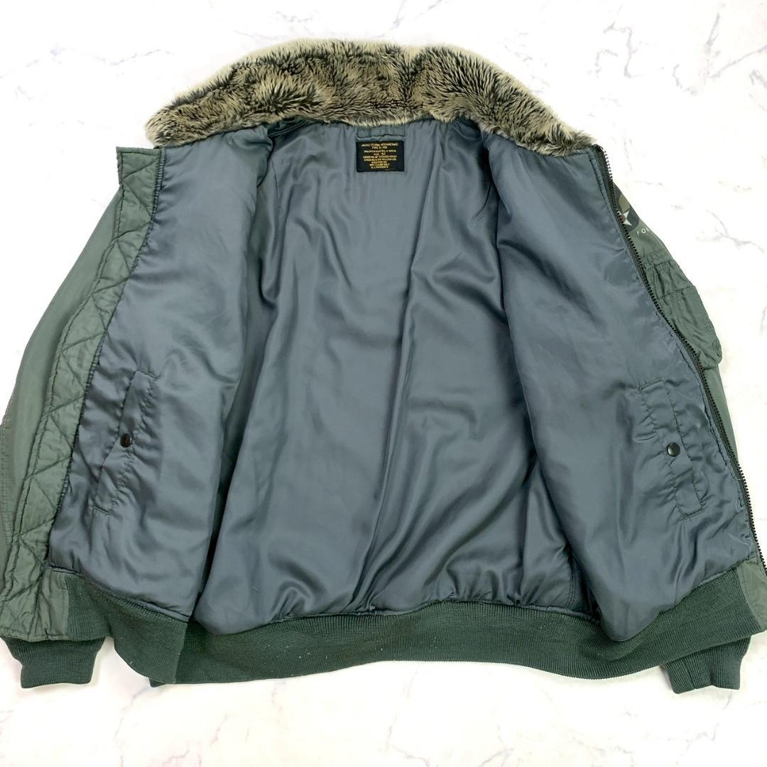 ヒューストン B-15D フライトジャケット ワッペン メンズ 42　E168