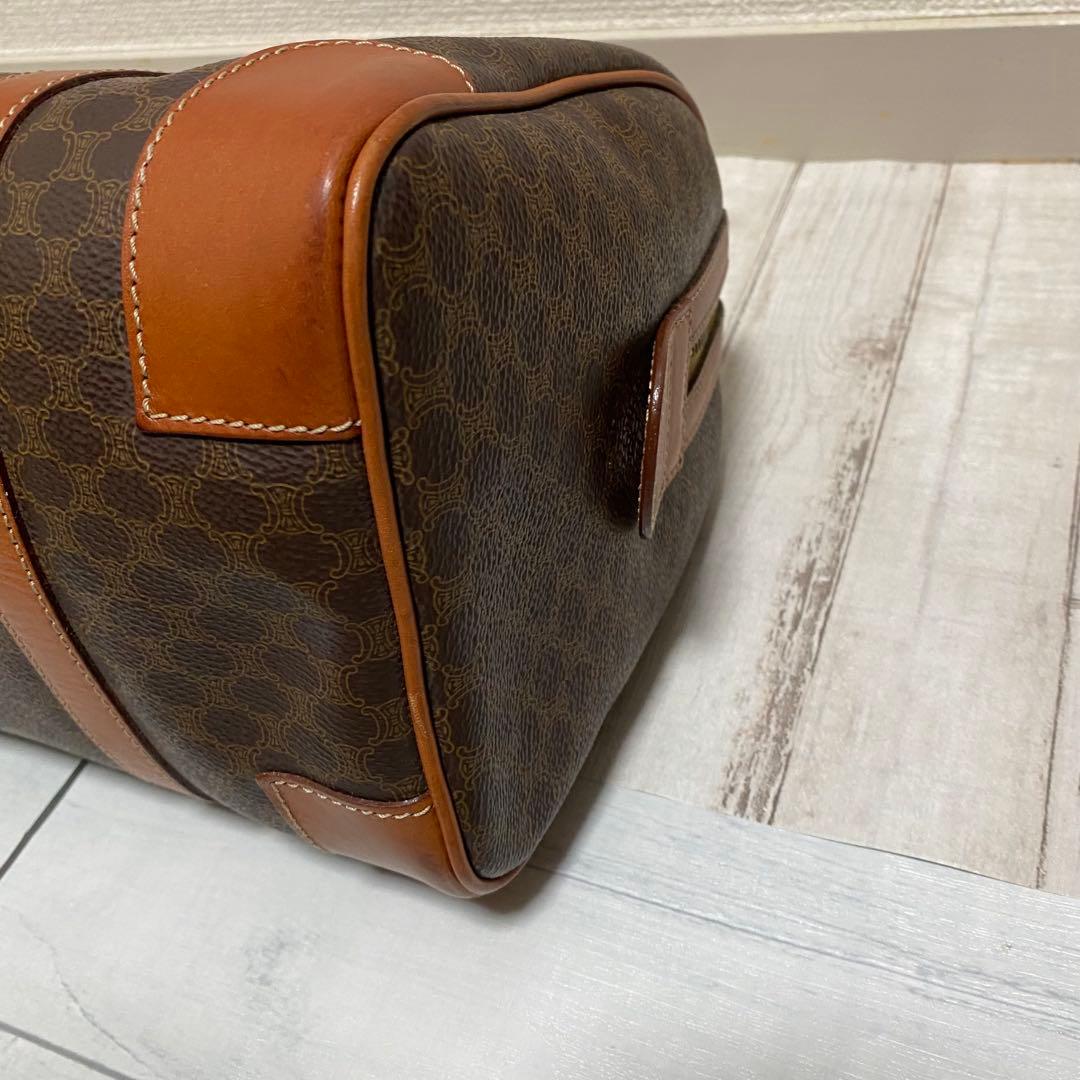 セリーヌ CELINE マカダム柄トリオンフ ミニボストンバッグ PVC×レザー