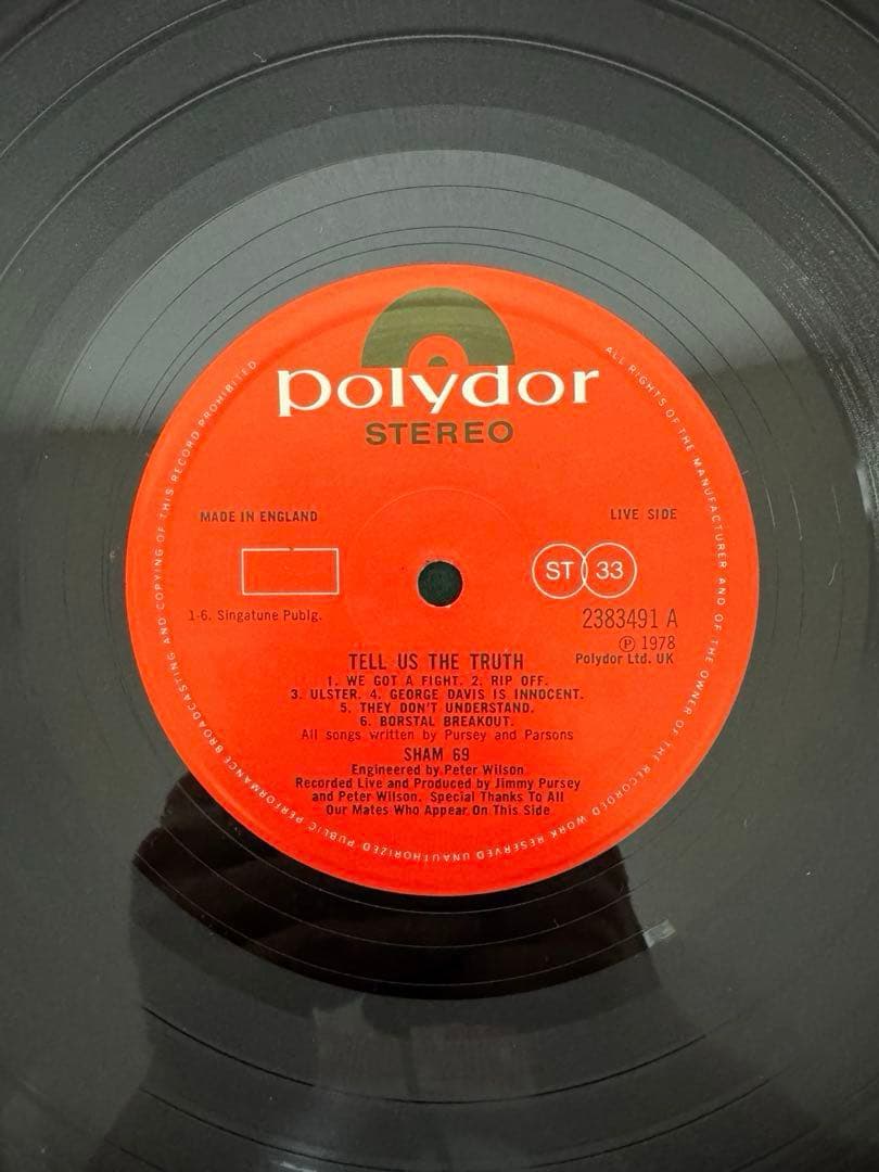 SHAM69 レコード　UK original