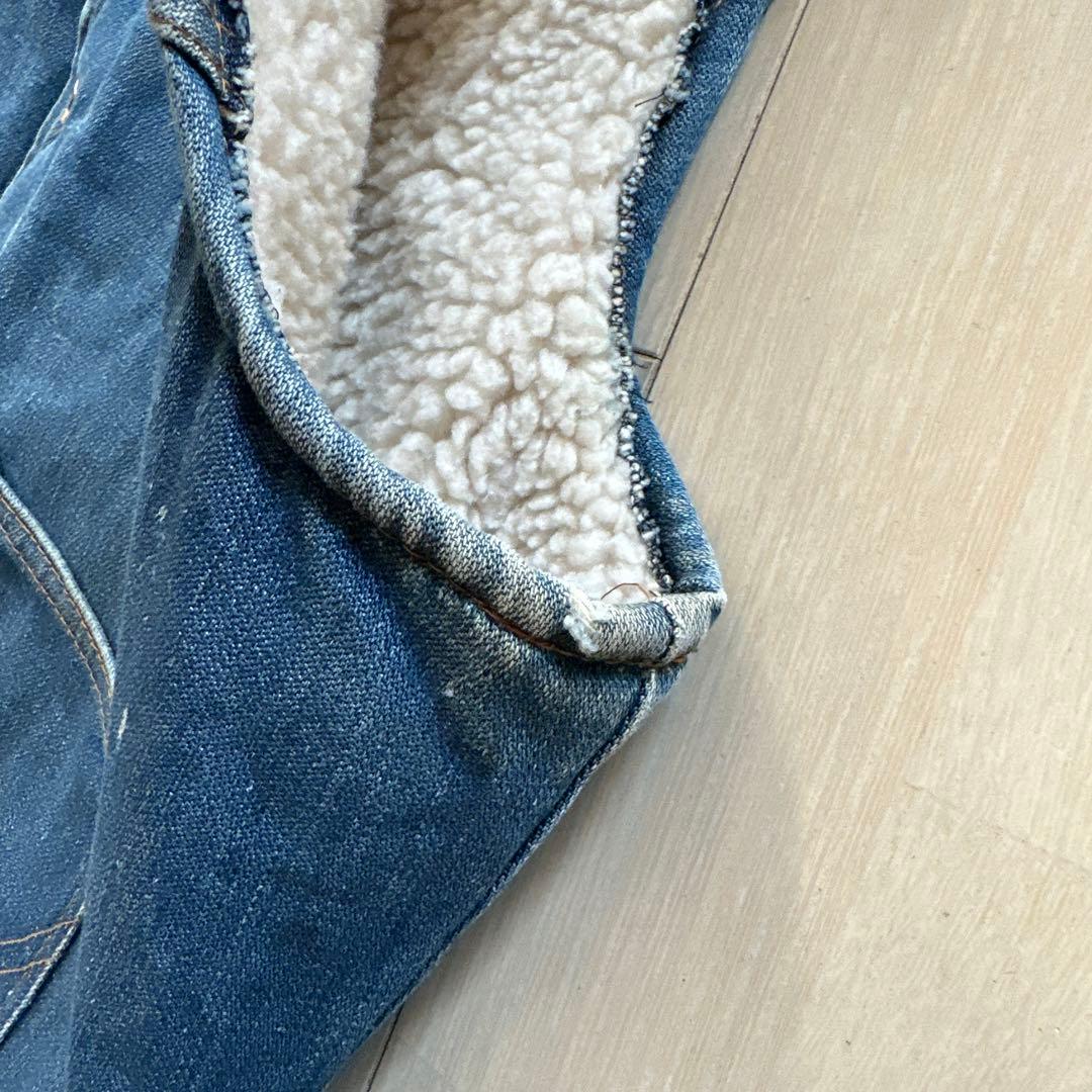 70s USA製 Wrangler ラングラー 裏ボア デニムベスト ジレ ボア